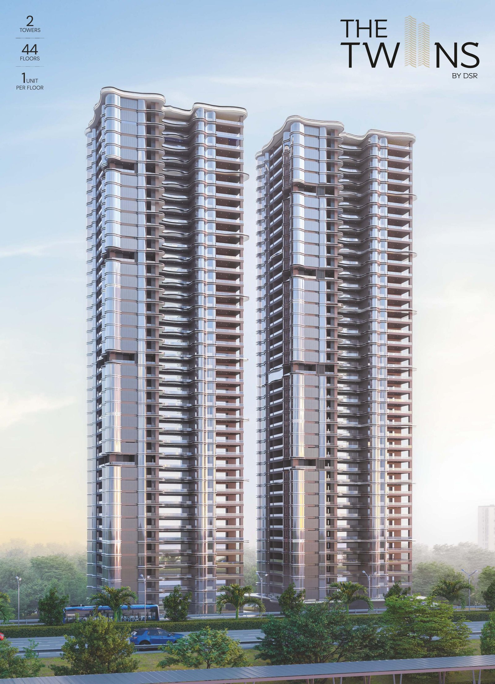 The Twins by DSR ultra-luxury residences in Financial District, Hyderabad